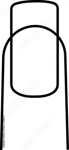 Shape nail icon . Finger vector isolated on transparent background. Fashion nails type trends. Beauty spa salon woman fingernails manicure. False nail polish design mockup templates