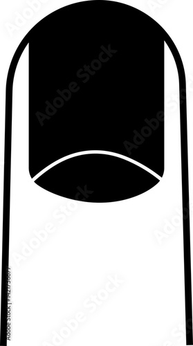 Shape nail icon . Finger vector isolated on transparent background. Fashion nails type trends. Beauty spa salon woman fingernails manicure. False nail polish design mockup templates