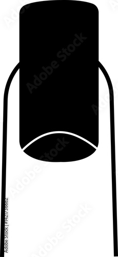 Shape nail icon . Finger vector isolated on transparent background. Fashion nails type trends. Beauty spa salon woman fingernails manicure. False nail polish design mockup templates
