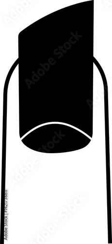 Shape nail icon . Finger vector isolated on transparent background. Fashion nails type trends. Beauty spa salon woman fingernails manicure. False nail polish design mockup templates