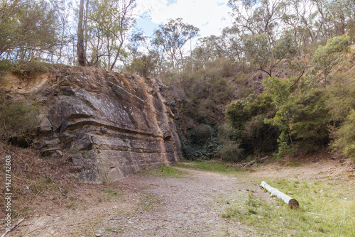 Obraz na płótnie Warrandyte State Reserve Gold Memorial in Melbourne Australia w salonie
