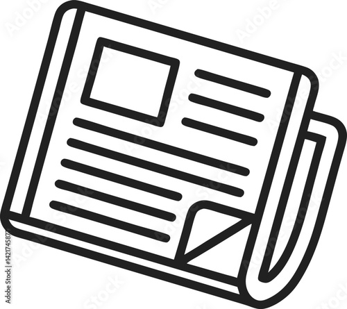 Newspaper icon vector isolated on white background. news paper icon vector