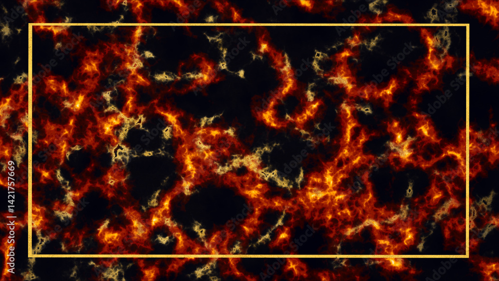 Fototapeta premium Fiery Abstract Background with Bright Fiery Orange and Black Colors