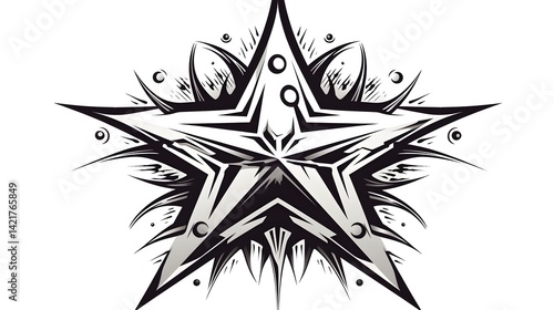 Captivating Iconic Star Tattoo Design for Creative Projects