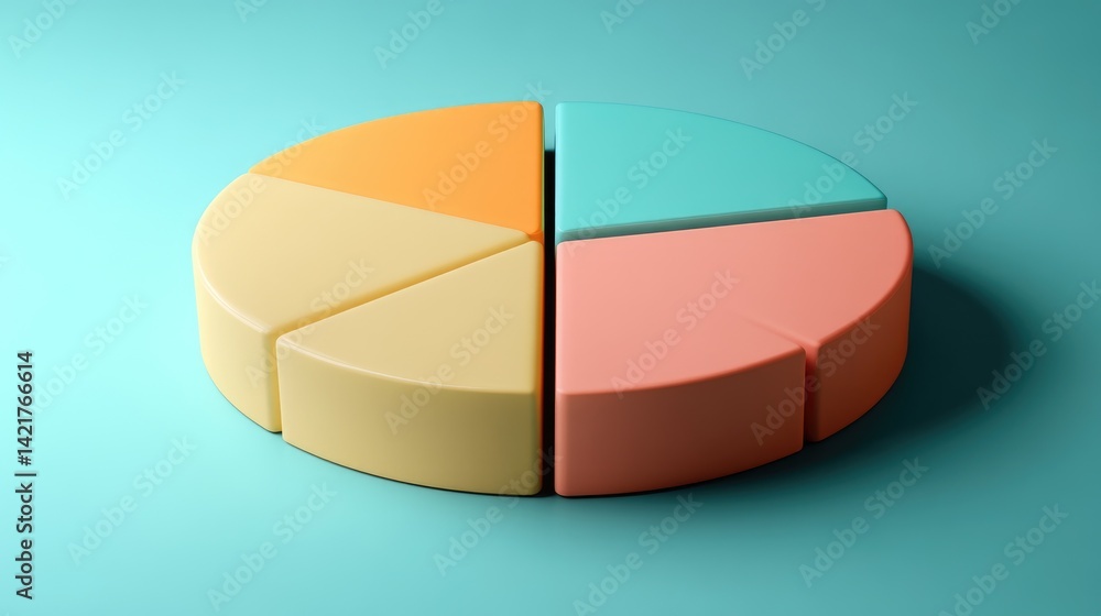 Obraz premium Pie chart showing budget allocation for monthly expenses and future savings