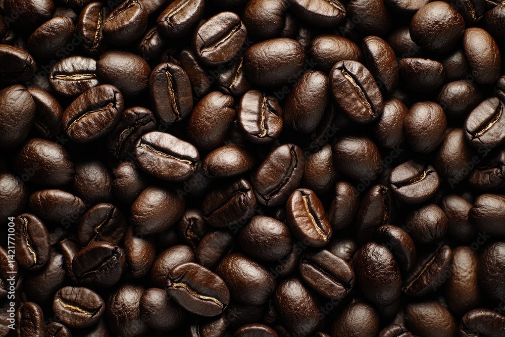 Fototapeta premium Close up of roasted coffee beans