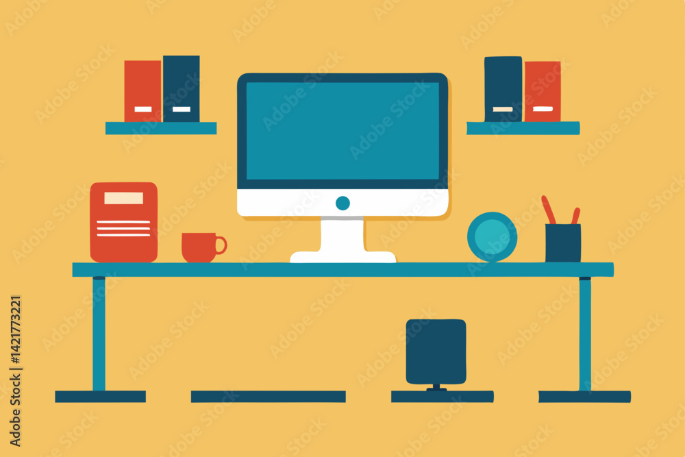 vector illustration of a computer vector illustration of a computer