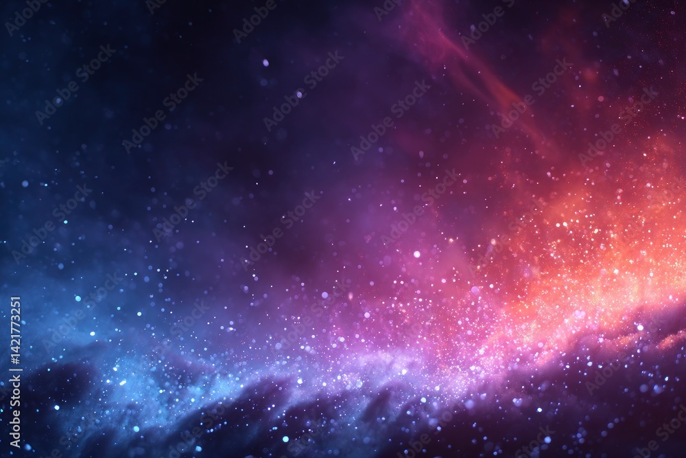Colorful Abstract Nebula with Stars Colorful Abstract Nebula with Stars