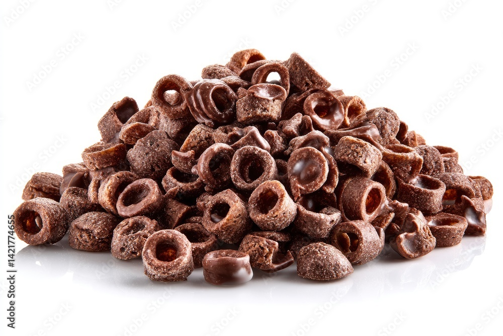 Pile of Chocolate Cereal Rings Pile of Chocolate Cereal Rings