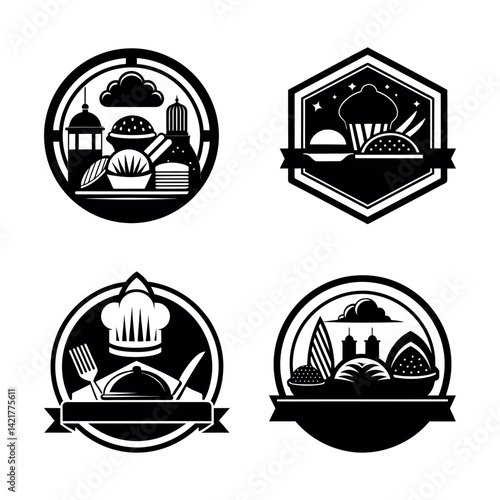 Monochrome Food and Cooking Icons