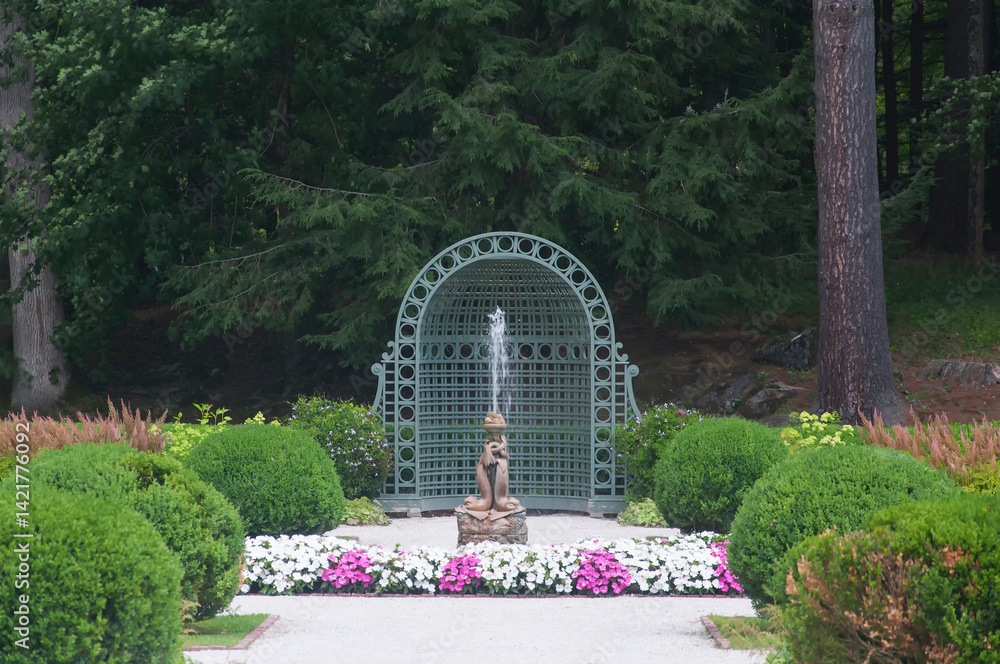 Fototapeta premium The mount historic gardens in lenox massachusetts
