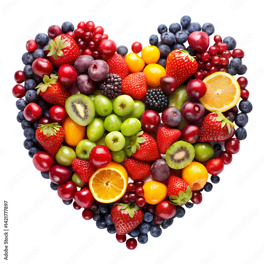 Healthy Heart: A Colorful Collection of Fresh Fruits Healthy Heart: A Colorful Collection of Fresh Fruits