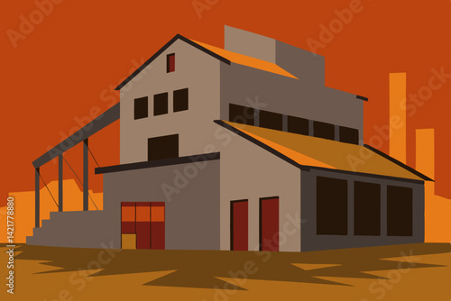 industrial building in the city
