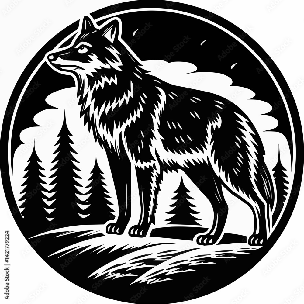 Obraz premium wolf howling wolf
