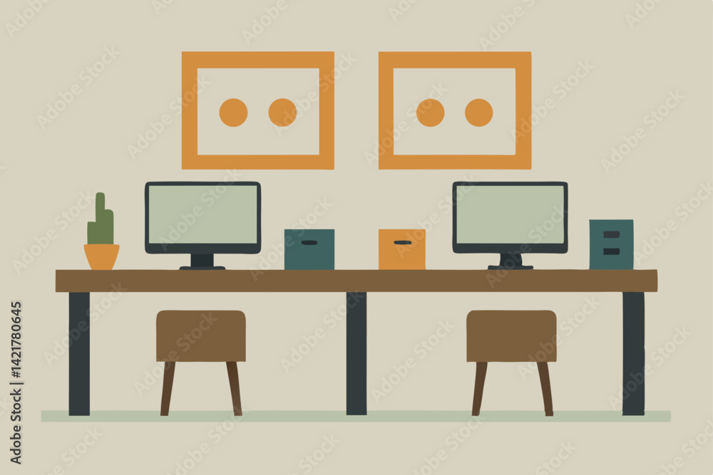 Fototapeta premium vector illustration of a computer