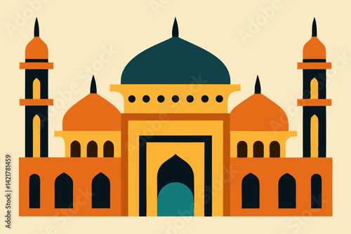 taj mahal vector illustration