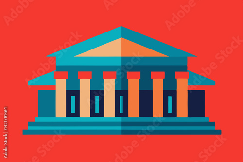 vector illustration of a house with money