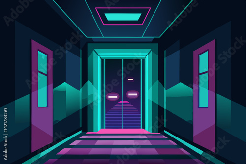 abstract tunnel with light