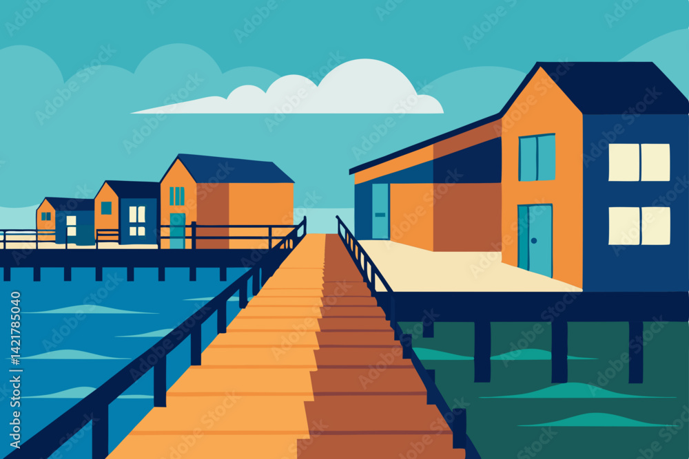 Fototapeta premium blue sky over the sea