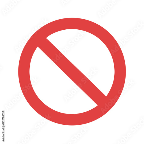 Free Download Red prohibition sign illustration with diagonal line
 - GFXLoad