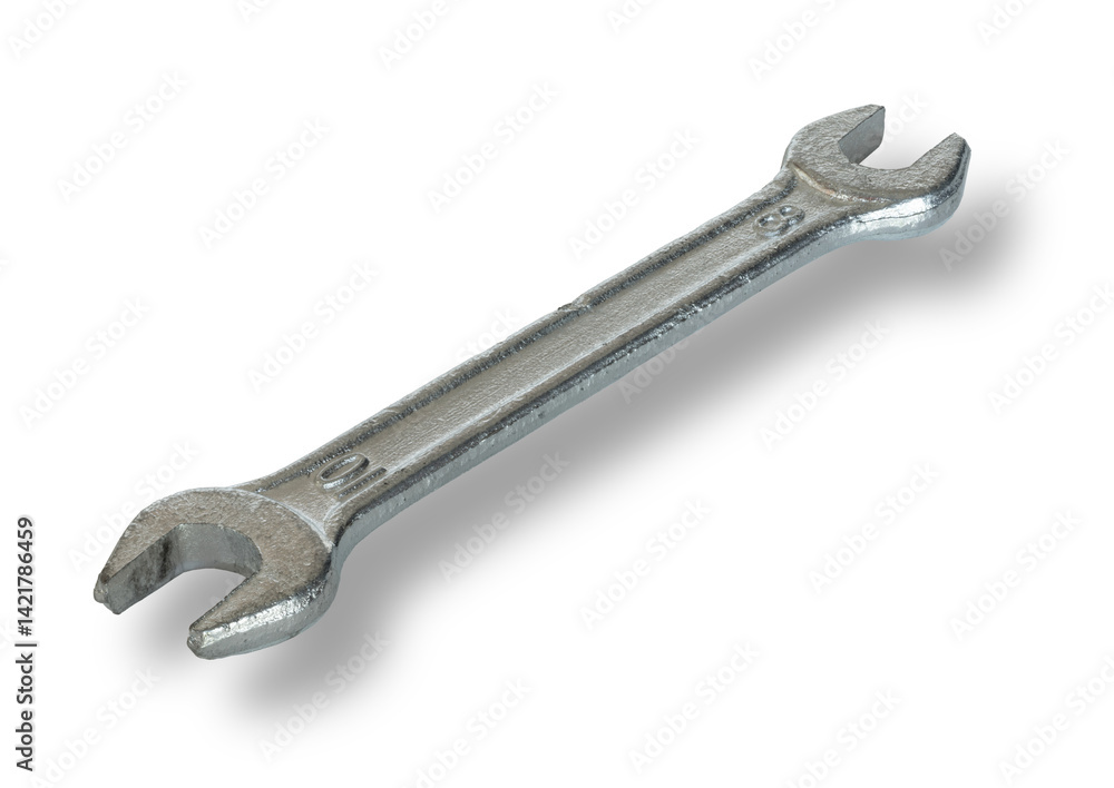 Shiny wrench that fits 10 and 8 mm bolts Shiny wrench that fits 10 and 8 mm bolts