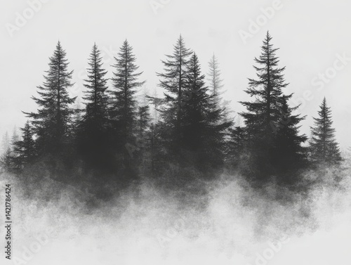 Dusk falls on a dense forest, its silhouette a captivating sight from the air, perfect for artistic display