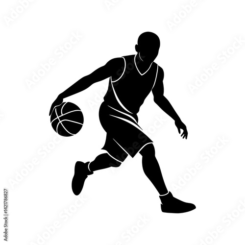 basketball player vector silhouette illustration