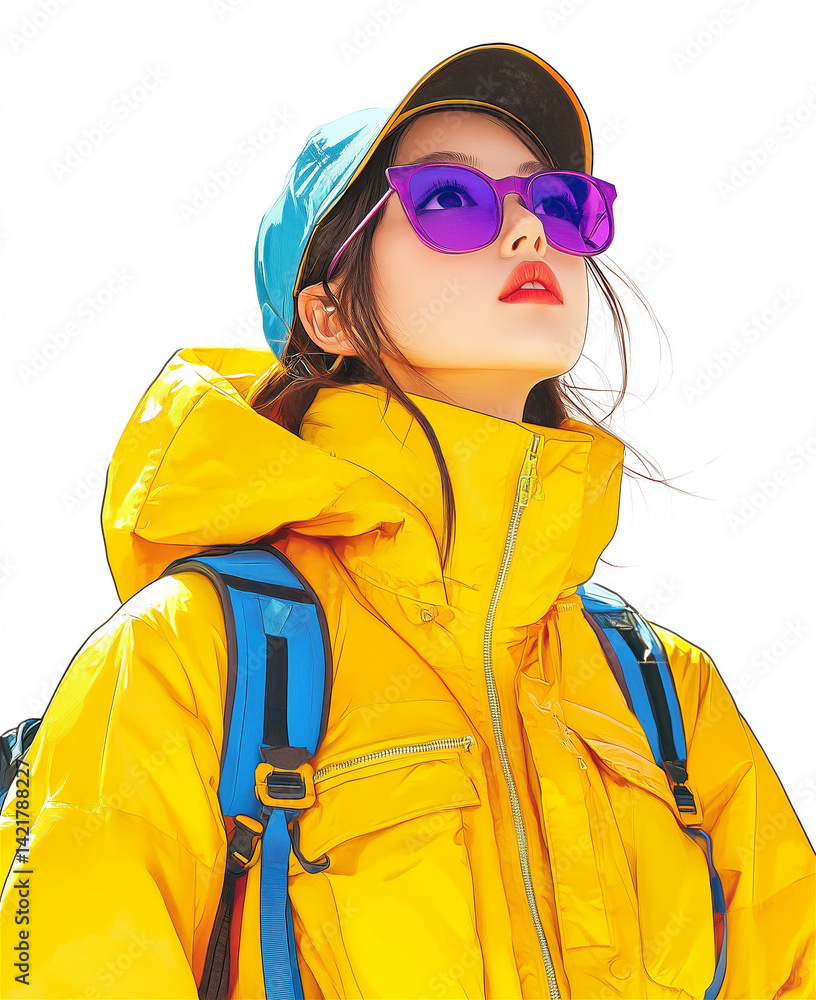 Urban chic: Girl in sunglasses Urban chic: Girl in sunglasses