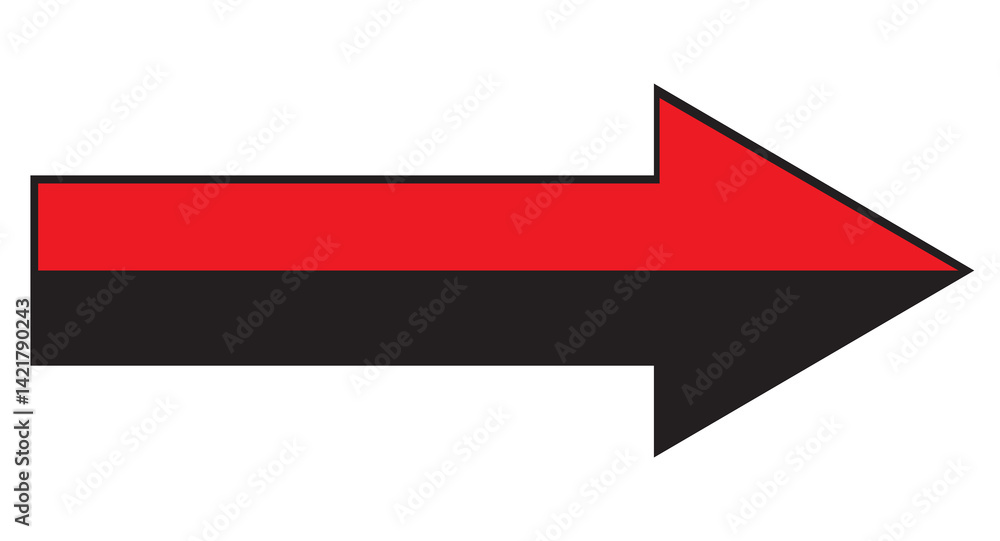 red arrow on white background red arrow on white background