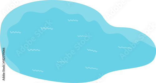 Blue water pond vector