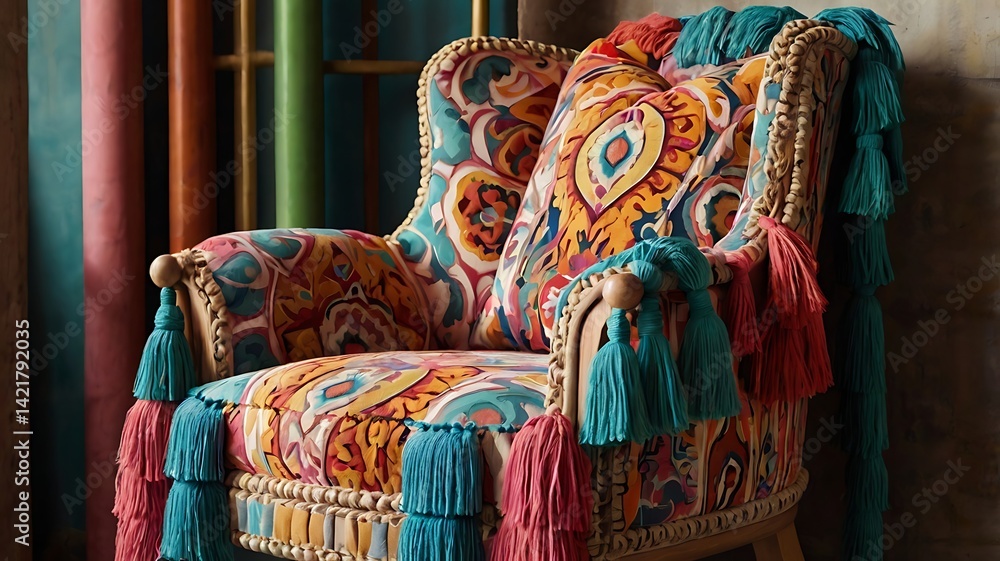 Fototapeta premium colorful pillows on a carpet