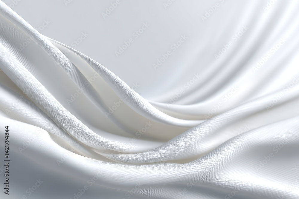 White Silk Fabric Wave Texture White Silk Fabric Wave Texture