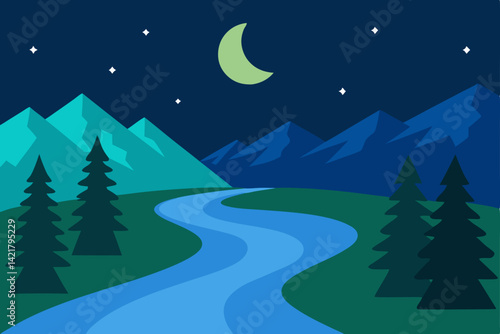 winter landscape with forest