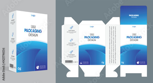 Supplements and Cosmetic box design, Package design template, box outline, Box Packaging design, Label design, healthcare label, packaging vector, realistic mock-up.