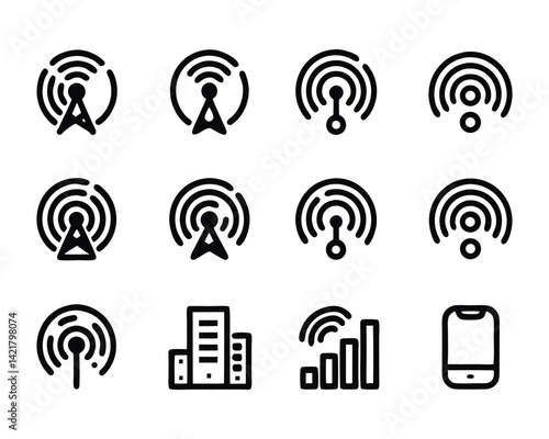 Wi-Fi icon set