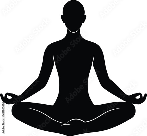 yoga silhouette vector