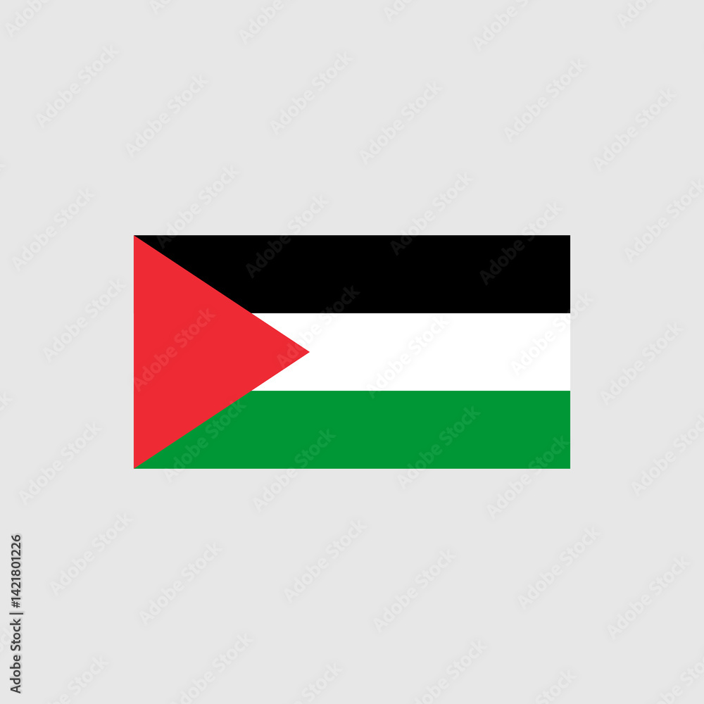 Symbol of Palestine. Vector icon of the flag of the symbol of Palestine for your design of the flag of Palestine logo. Vector illustration of Palestinian flag with grey background. Symbol of Palestine. Vector icon of the flag of the symbol of Palestine for your design of the flag of Palestine logo. Vector illustration of Palestinian flag with grey background.