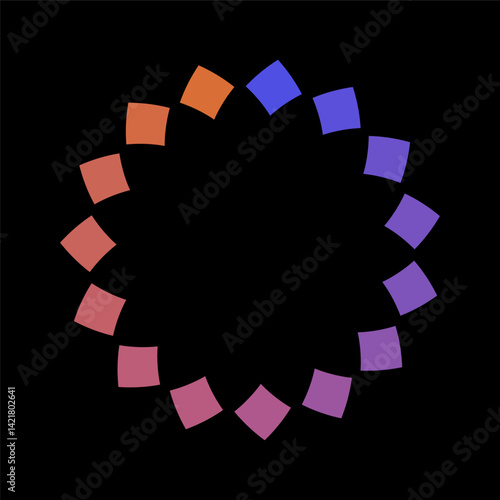 Obraz na płótnie Colorful circle loader icon. Symbol of reload, refresh, loading, recycle and repeat. Interconnecting round arrow vector icon w salonie