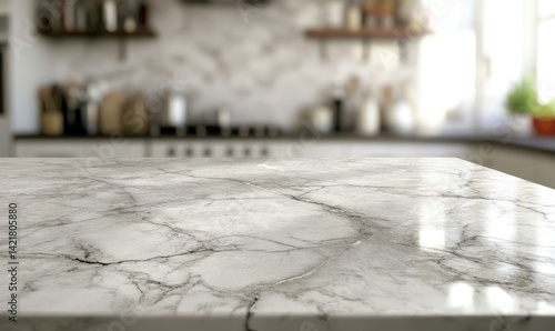 Marble kitchen countertop