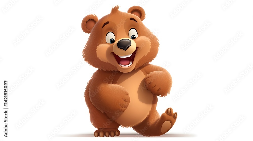 Fototapeta premium Professional Funny Cartoon Bear Stock Vector Illustration for Creative Projects