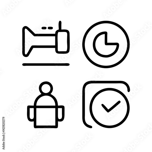 Simple Set of Sleep Related Vector Line Icons. Contains such Icons as Insomnia, Pillow, Sleeping Pills and more. Editable Stroke. 48x48 Pixel Perfect.
