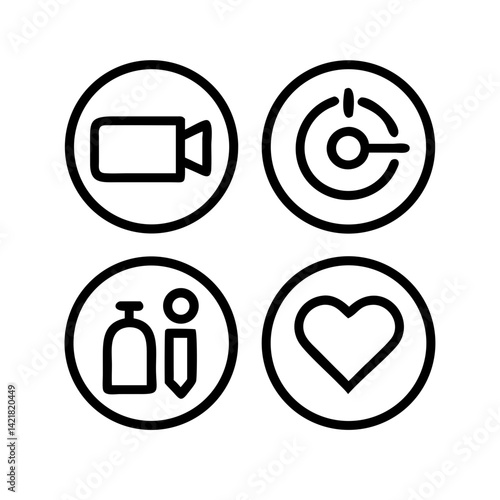 Simple Set of Sleep Related Vector Line Icons. Contains such Icons as Insomnia, Pillow, Sleeping Pills and more. Editable Stroke. 48x48 Pixel Perfect.
