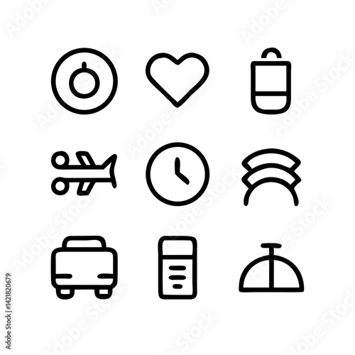 Simple Set of Sleep Related Vector Line Icons. Contains such Icons as Insomnia, Pillow, Sleeping Pills and more. Editable Stroke. 48x48 Pixel Perfect.
