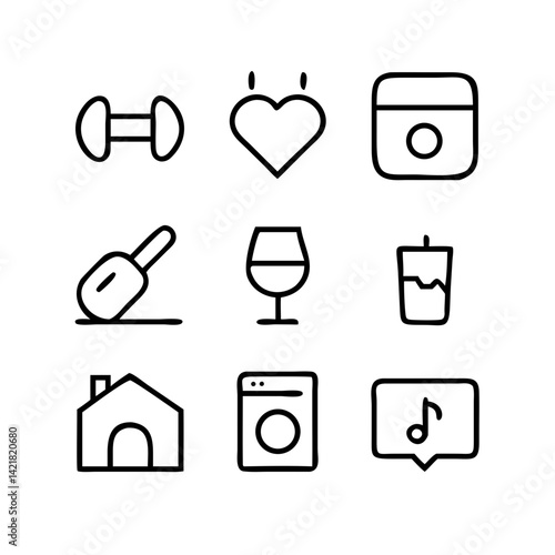 Simple Set of Sleep Related Vector Line Icons. Contains such Icons as Insomnia, Pillow, Sleeping Pills and more. Editable Stroke. 48x48 Pixel Perfect.
