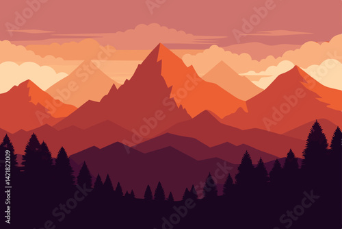 sunrise in the mountains