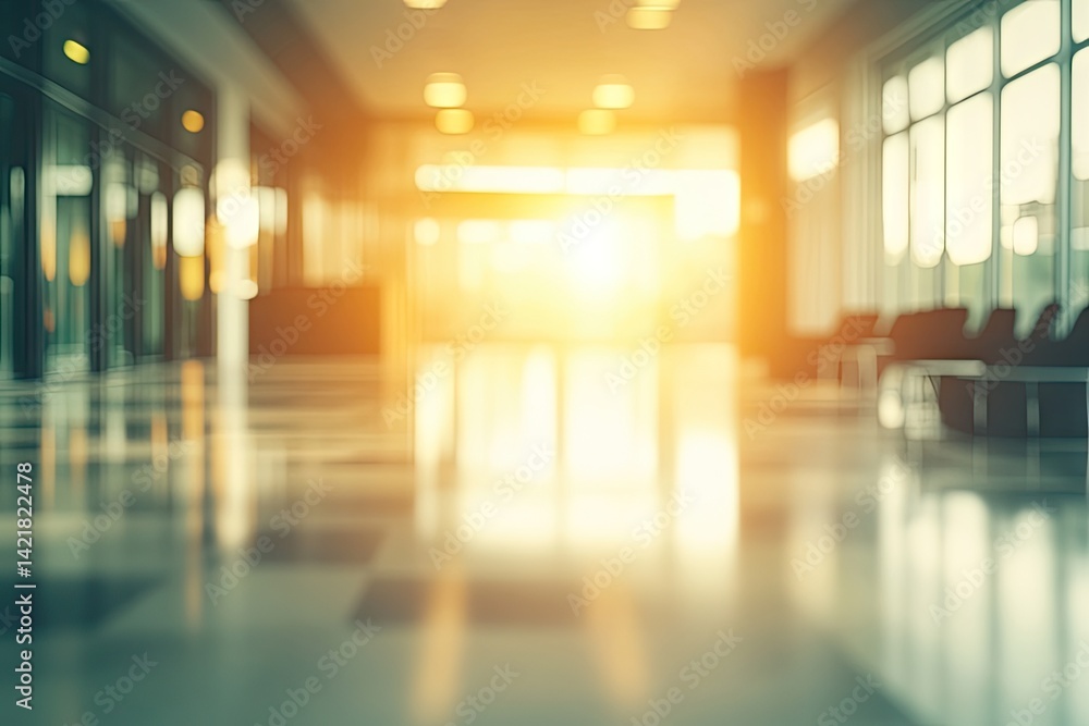 Blurry modern hallway with natural light Blurry modern hallway with natural light