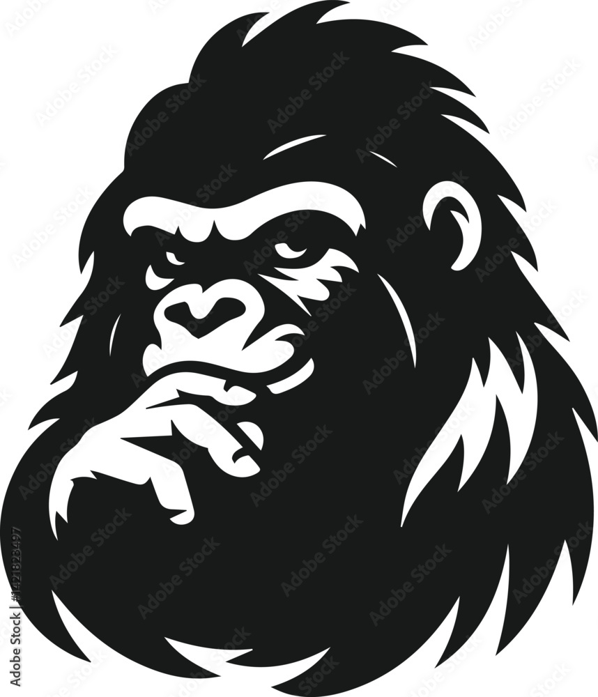 Gorilla vector silhouette Gorilla vector silhouette
