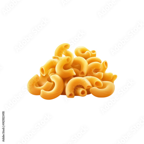 Pile of Raw Elbow Macaroni Pasta