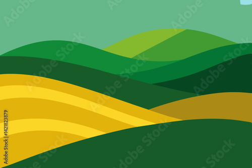 vector illustration of green landscape