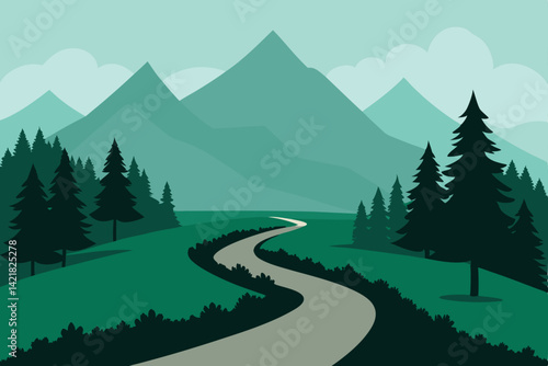 mountain road in the mountains